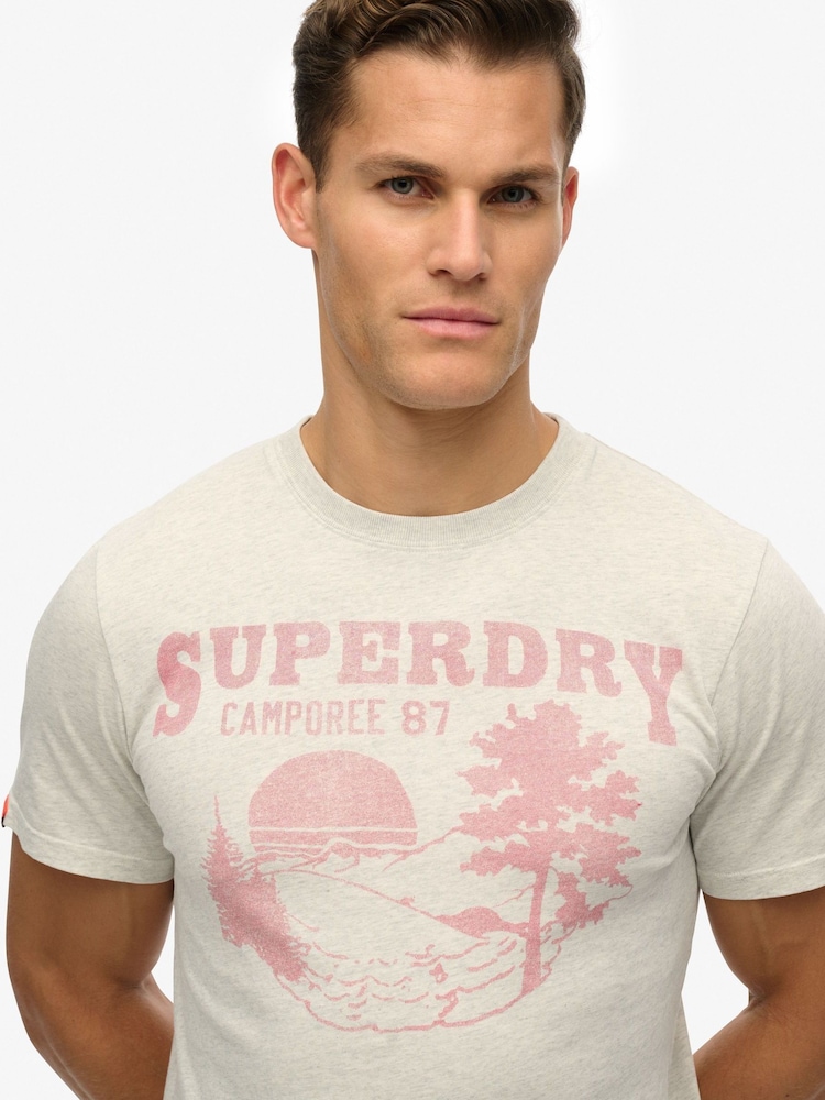 Superdry Grey Lo-Fi Outdoor Mono Relaxed T-Shirt - Image 2 of 3