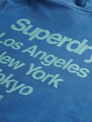 Superdry Blue Core Logo City Hoodie - Image 5 of 5