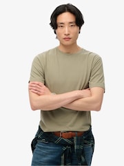 Superdry Khaki Classic Essential Relaxed T-Shirt - Image 1 of 3