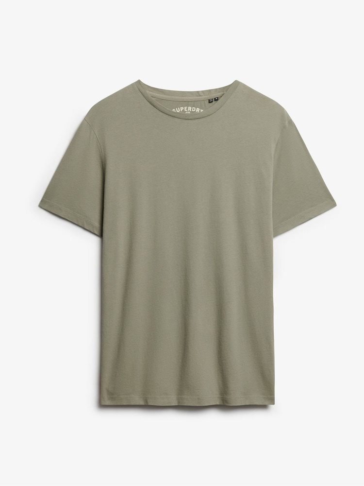 Superdry Khaki Classic Essential Relaxed T-Shirt - Image 2 of 3
