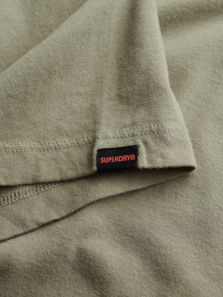 Superdry Khaki Classic Essential Relaxed T-Shirt - Image 3 of 3