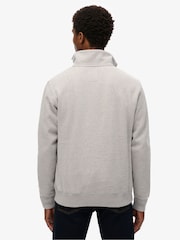 Superdry Grey Marl Athletic Essential Loose Fit Half Zip SweatShirt - Image 4 of 5