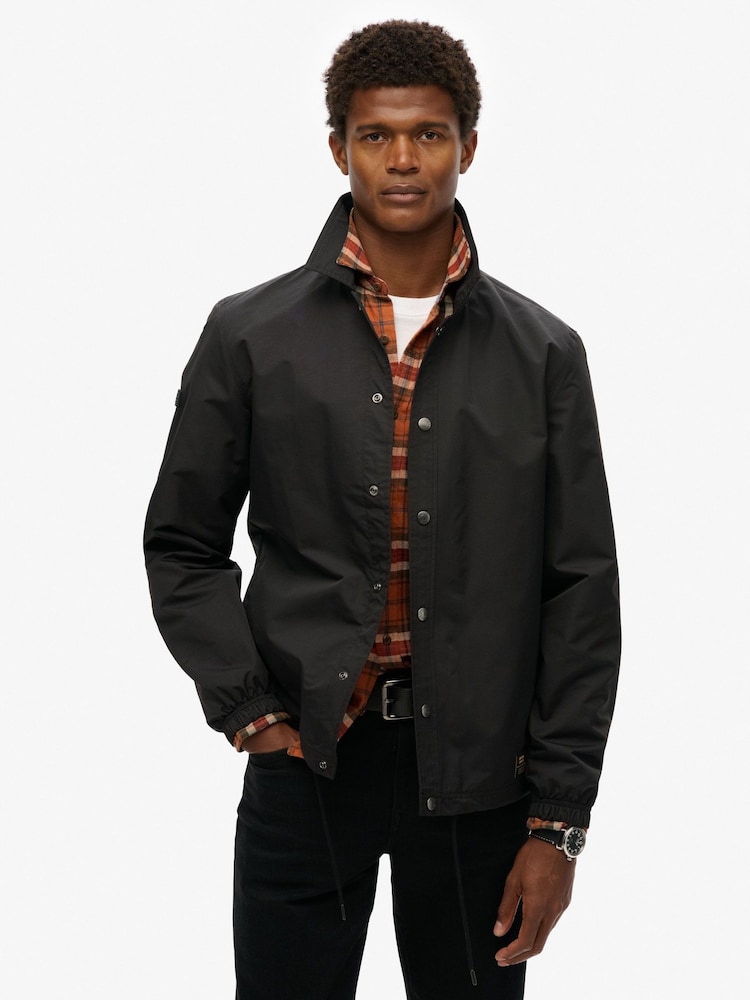 Superdry Black Surplus Otto Coach 100% Cotton Jacket - Image 1 of 7