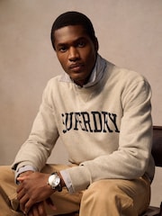Marga gris - Superdry Athletic Essential Loose Fit Hoodie - Imagen 3 de 5