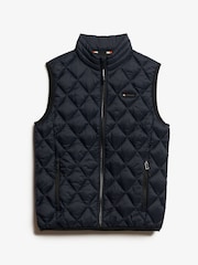 Superdry Eclipse Navy Diamond Quilt Fuji Lite Slim Fit Gilet - Image 5 of 6