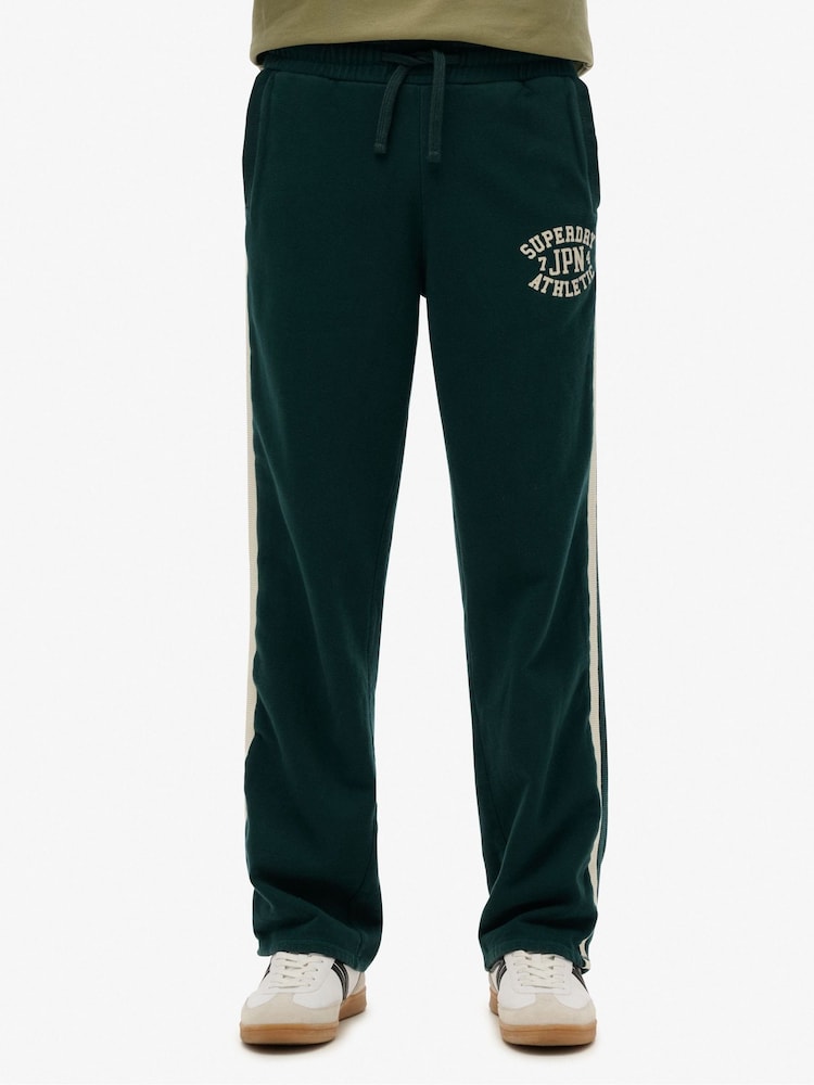 Superdry Dark Pine Green Athletic Essentials Straight Fit Joggers - Image 4 of 7