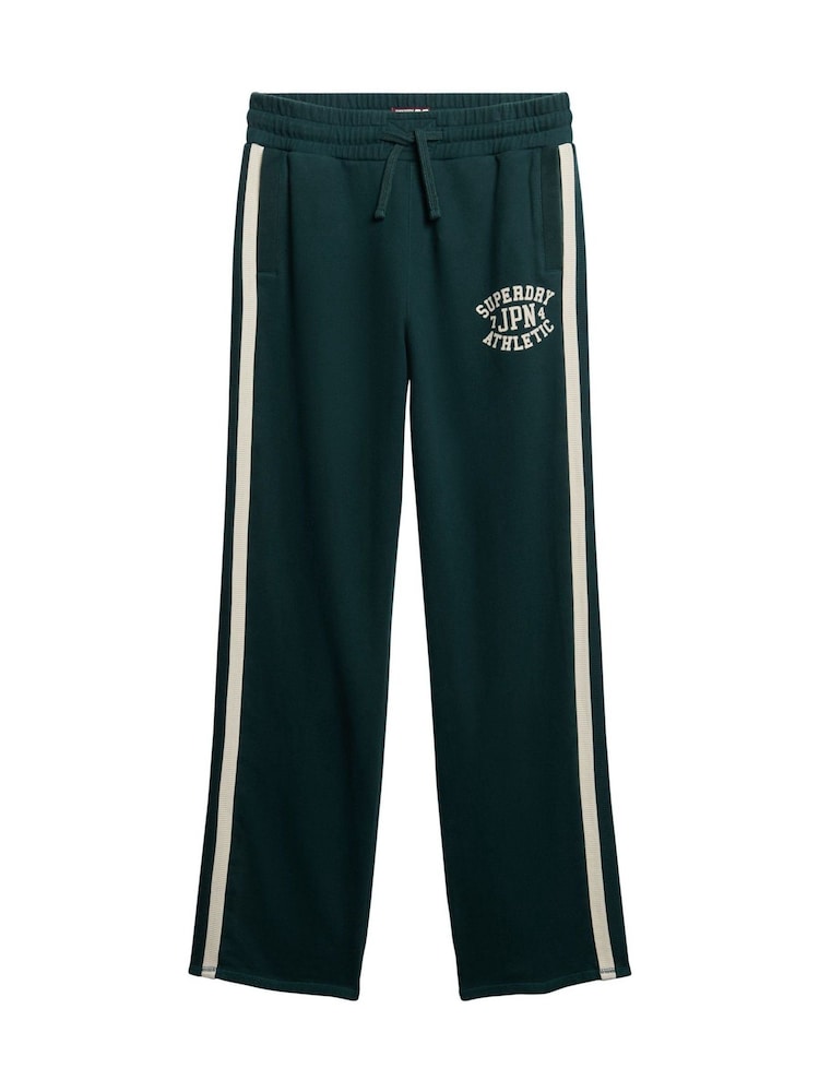 Superdry Dark Pine Green Athletic Essentials Straight Fit Joggers - Image 6 of 7