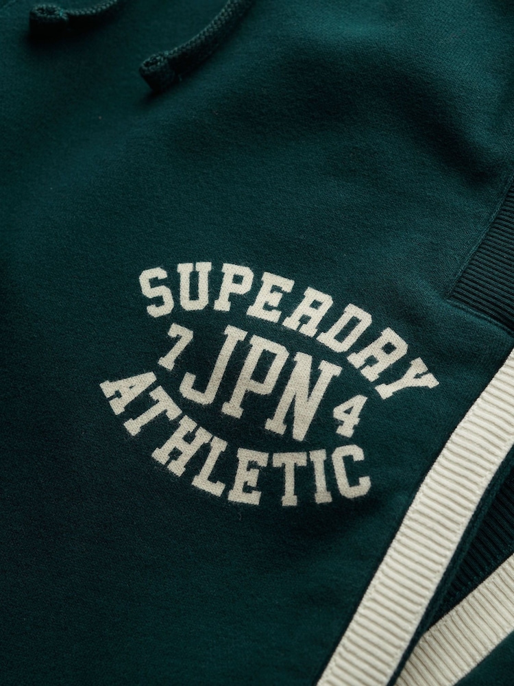 Superdry Dark Pine Green Athletic Essentials Straight Fit Joggers - Image 7 of 7