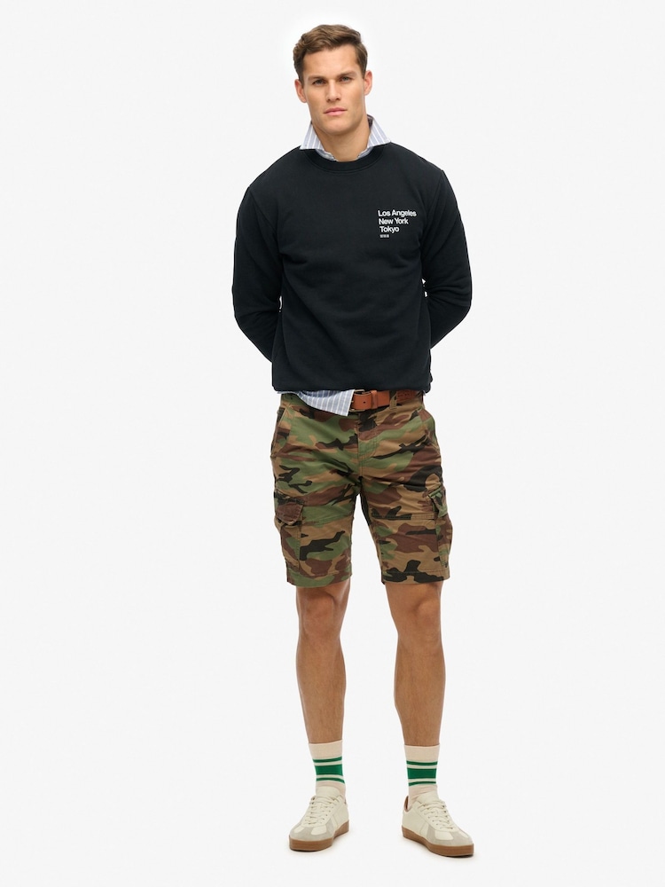 Noir - Superdry Coro Logo City Col rond Sweat-shirt - Image 3 of 4