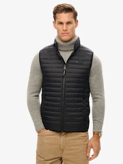 Superdry Jet Black Fuji Lite Slim Fit Gilet - Image 2 of 5
