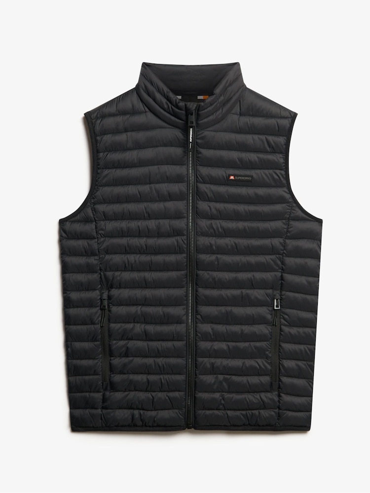 Superdry Jet Black Fuji Lite Slim Fit Gilet - Image 5 of 5