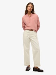 Superdry Ash Rose Emb Core Logo Button Crew Sweatshirt - Image 2 of 6