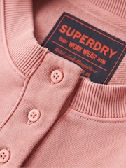 Superdry Ash Rose Emb Core Logo Button Crew Sweatshirt - Image 5 of 6