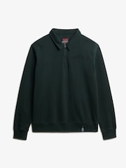 Superdry Forest Green Merchant Relaxed Quarter Zip Sweatshirt - Image 5 of 6
