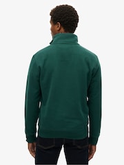 Superdry Dark Pine Green Essential Logo Slim Fit Half Zip - Image 2 of 5