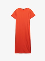 Superdry Grenadine Orange Midi 100% Cotton T-Shirt Dress - Image 6 of 6