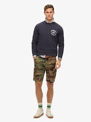Superdry French Navy Merchant Relaxed Sweatshirt - Image 3 of 6