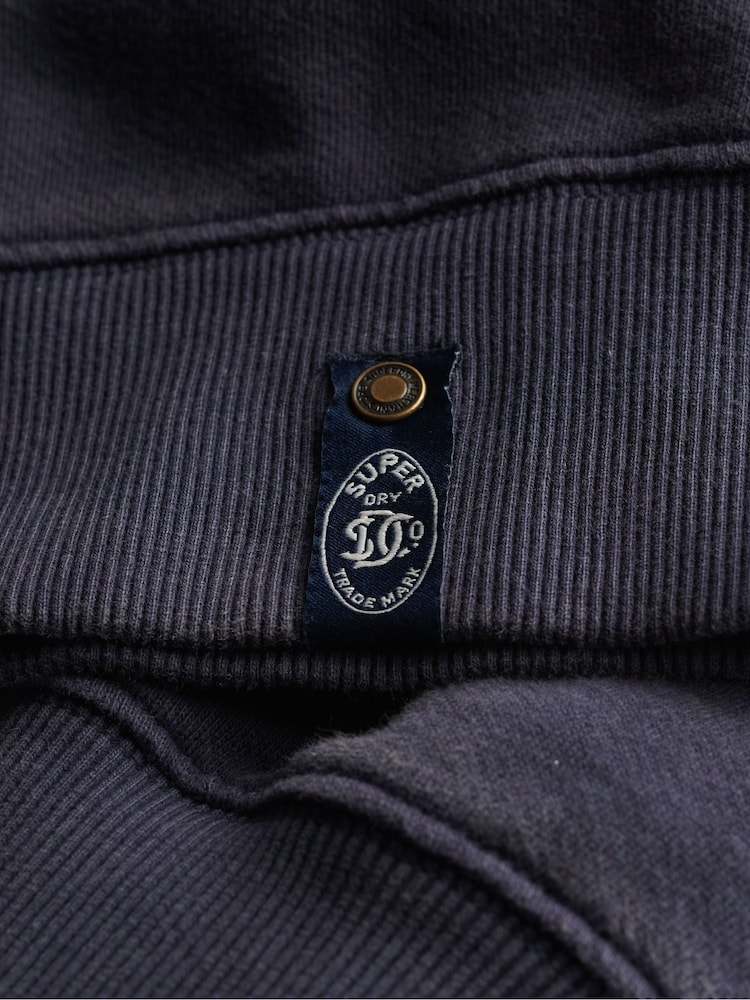 Superdry French Navy Merchant Relaxed Sweatshirt - Image 6 of 6