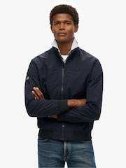 Superdry Eclipse Navy Nylon Relaxed Harrington Jacket - Image 3 of 7