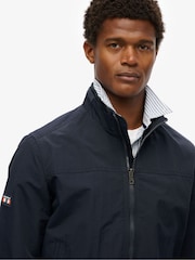 Superdry Eclipse Navy Nylon Relaxed Harrington Jacket - Image 5 of 7