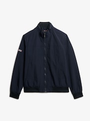 Superdry Eclipse Navy Nylon Relaxed Harrington Jacket - Image 6 of 7