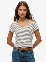 Superdry Blue Studios Scoop Neck Slim Fit T-Shirt - Image 1 of 5