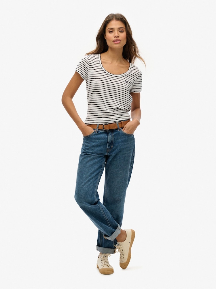 Superdry Blue Studios Scoop Neck Slim Fit T-Shirt - Image 2 of 5