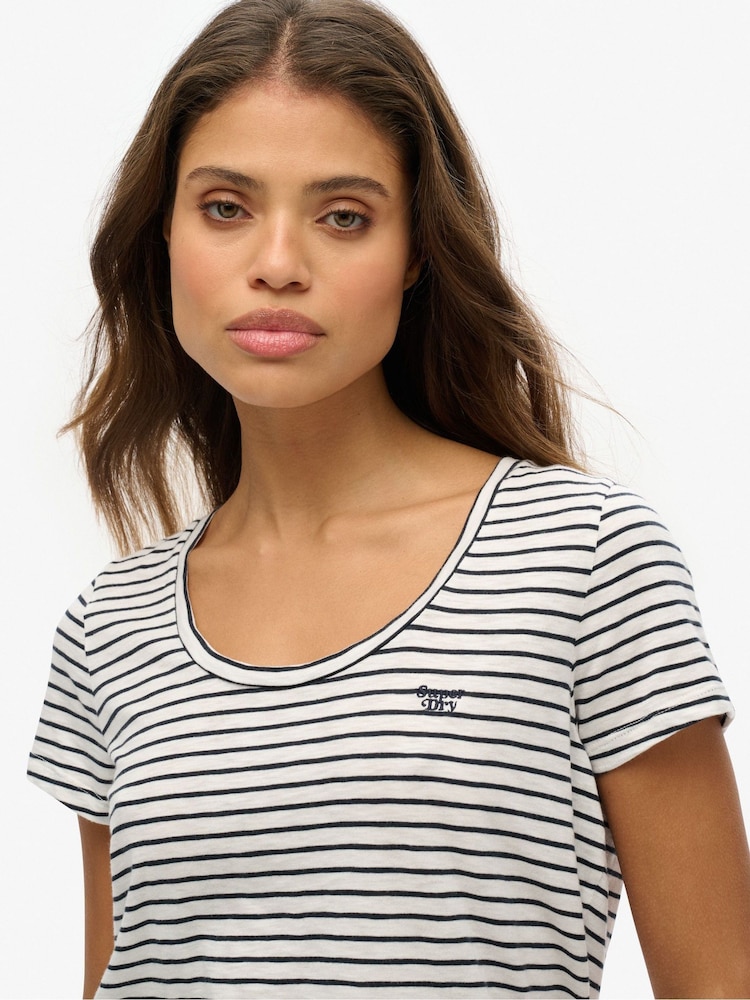 Superdry Blue Studios Scoop Neck Slim Fit T-Shirt - Image 3 of 5
