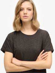 Superdry Black Midi 100% Cotton T-Shirt Dress - Image 5 of 7