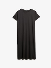 Superdry Black Midi 100% Cotton T-Shirt Dress - Image 6 of 7