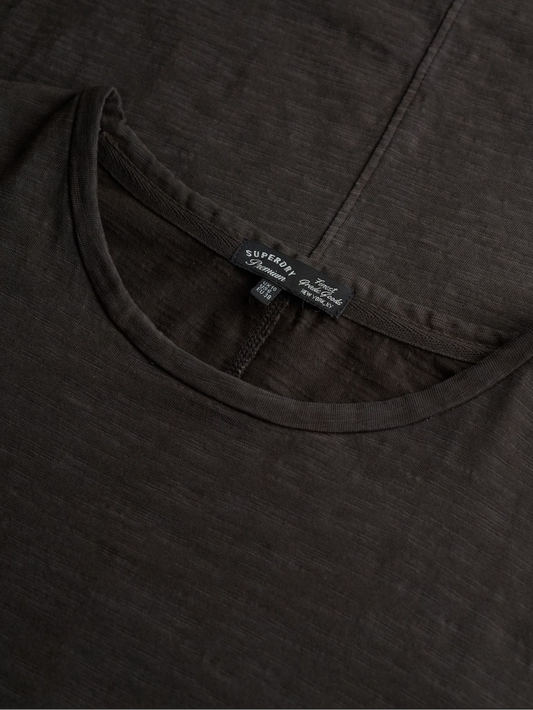 Superdry Black Midi 100% Cotton T-Shirt Dress - Image 7 of 7