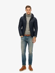 Superdry Eclipse Navy Hooded Fuji Lite Slim Fit Jacket - Image 3 of 6