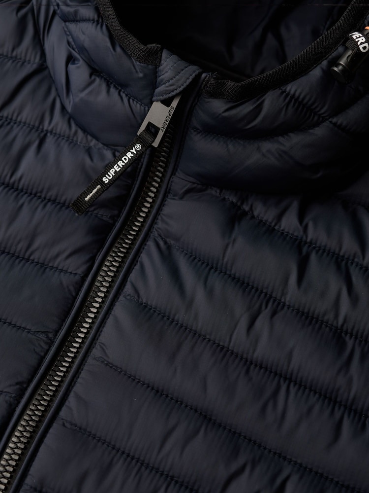 Superdry Eclipse Navy Hooded Fuji Lite Slim Fit Jacket - Image 6 of 6 Superdry Eclipse Navy Hooded Fuji Lite Slim Fit Jacket - Image 6 of 6