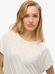 Superdry Starlight Grey Marl Studios Loose T-Shirt - Image 3 of 5