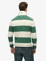 Superdry Green Vintage Athletic Relaxed Rugby Shirt - Image 4 of 8