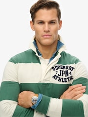 Superdry Green Vintage Athletic Relaxed Rugby Shirt - Image 5 of 8