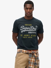 Superdry Blue VL Heritage Relaxed T-Shirt - Image 1 of 5