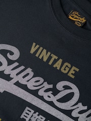 Superdry Blue VL Heritage Relaxed T-Shirt - Image 5 of 5