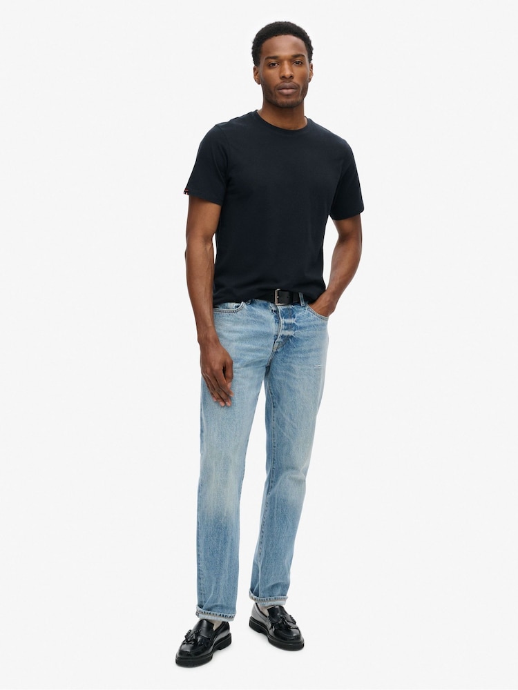 Superdry Black Classic Essential Relaxed T-Shirt - Image 1 of 7