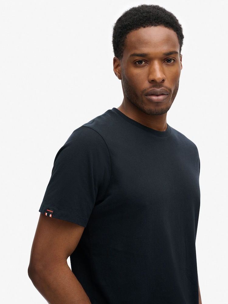 Superdry Black Classic Essential Relaxed T-Shirt - Image 2 of 7