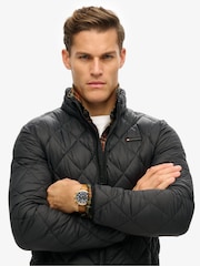 Superdry Jet Black Diamond Quilt Fuji Lite Slim Fit Jacket - Image 6 of 8