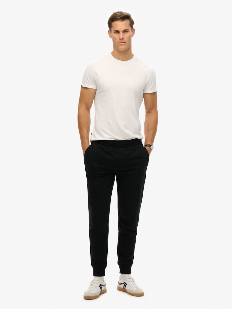 Superdry Black Slim Fit Essential Logo Joggers - Image 1 of 9