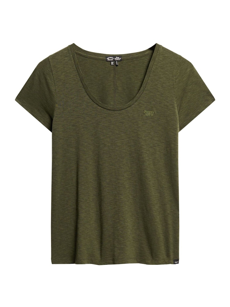 Superdry Green Studios Scoop Neck Slim Fit T-Shirt - Image 3 of 5