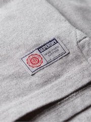 Superdry Grey Vintage Athletic Long Sleeve Slim Fit Polo Shirt - Image 6 of 6