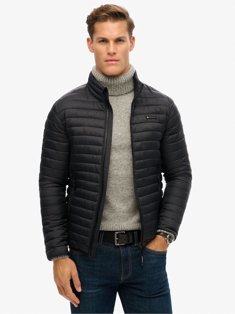 Superdry Jet Black Non-Hooded Fuji Lite Slim Fit Jacket - Image 1 of 6