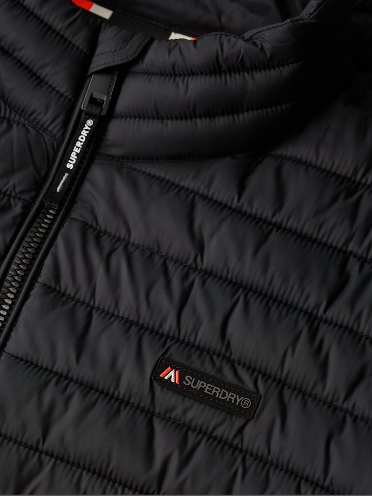 Superdry Jet Black Non-Hooded Fuji Lite Slim Fit Jacket - Image 6 of 6
