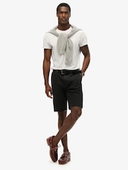 Superdry Washed Black Vintage International Slim Fit Chino Shorts - Image 1 of 5