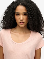 Superdry Pink Studios Scoop Neck Slim Fit T-Shirt - Image 2 of 4