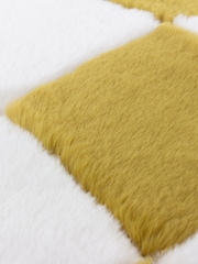 heya home Olive Cozee Check Faux Fur Cushion - Image 5 of 5