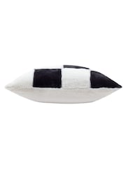 heya home Black Cozee Check Faux Fur Cushion - Image 4 of 5